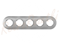 Рамка 5 местная пластик, овал, Серебро, Прованс Bylectrica ЮЛИГ.735212.505
