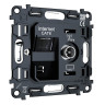 Механизм розетки комп.+тв. RJ45+TV Cat. 6, Quant Ambrella Volt VM195
