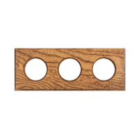 Рамка 3 местная деревянная под электрику Salvador на бревно D220, Ясень в масле, DecoWood СМСМ3-220