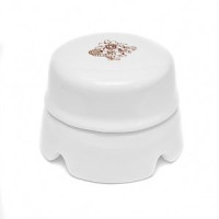 Распаечная коробка фарфор D85х45, узор Salvador BOX2UZ
