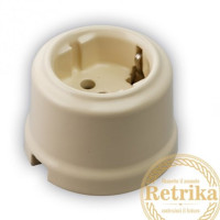 Розетка керамика телевизионная TV, слоновая кость, Retrika RS-TV-05