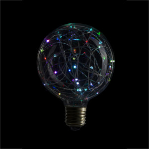 Декоративная светодиодная лампа LED G95 Starry 2Вт E27 RGB мигающая Sun Lumen 057-073