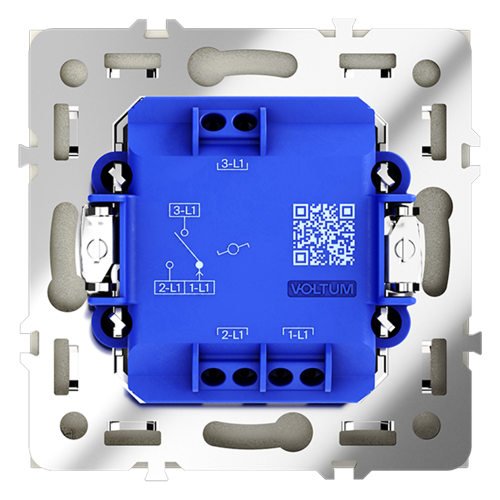 Выключатель перекрестный 1-кл., Сталь, S70 Voltum VLS010505