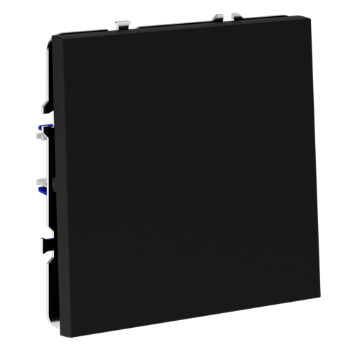 Кнопка без фиксации 1-кл., Черный матовый, S70 Voltum VLS010608