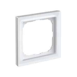Рамка 1 местная, натуральное стекло, Белый матовый, ArtGallery SE GAL330101