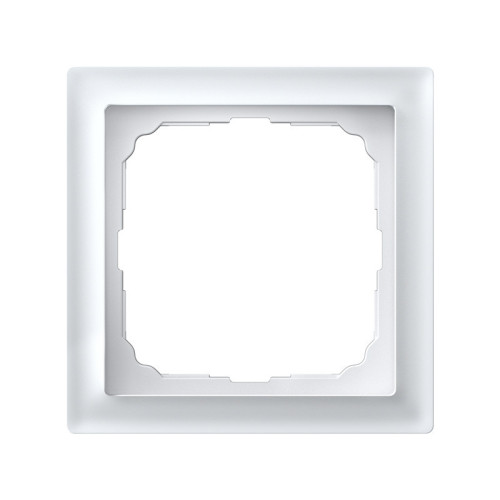 Рамка 1 местная, натуральное стекло, Белый матовый, ArtGallery SE GAL330101