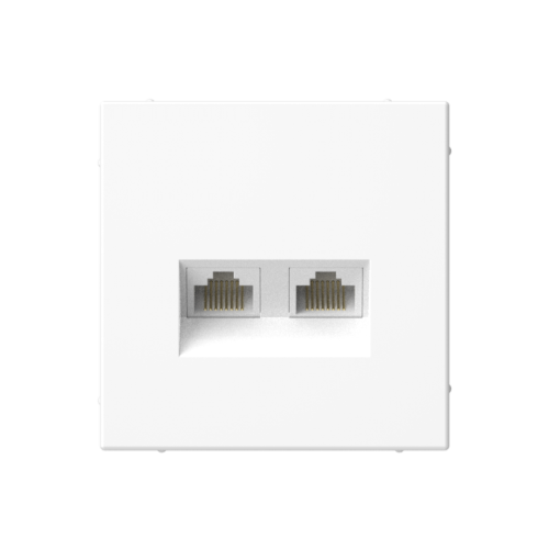 Розетка компьютерная 2-ая RJ45 Cat. 5e, Белый, ArtGallery SE GAL000185