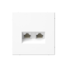 Розетка компьютерная 2-ая RJ45 Cat. 5e, Белый, ArtGallery SE GAL000185