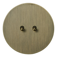 Выключатель тумблерный 2 кл. (внутренний монт.) капля, Бронза, Аrt Salvador 030103A02