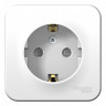 Розетка 1 местная с З/К со шторками 16А 250В, Белый, Blanca SE BLNRA011111