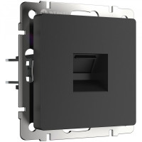 Розетка компьютерная RJ45 Cat. 5e, Черный матовый, Werkel W1181008