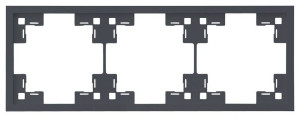 Рамка 3 местная, Базальт, Standart Rikett 35830 BT