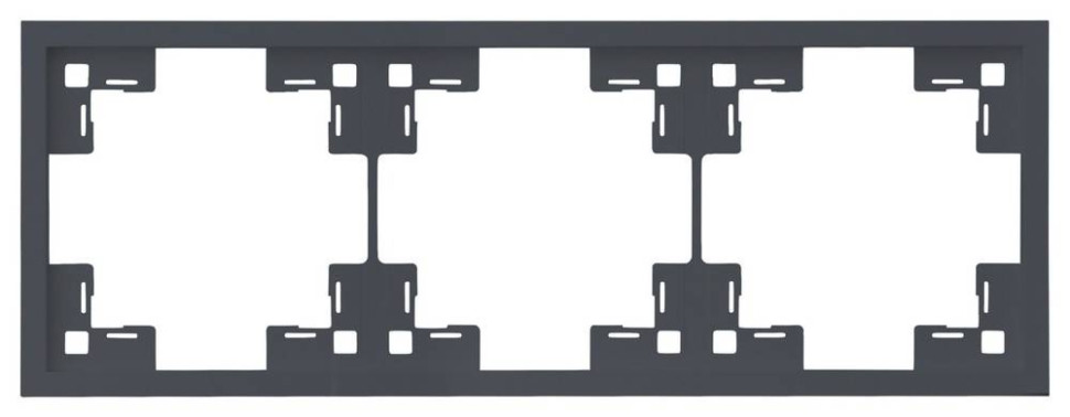 Рамка 3 местная, Базальт, Standart Rikett 35830 BT