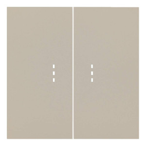 Лицевая панель выключателя 2 кл. с подсветкой, Латте, Rikett 35612 LT