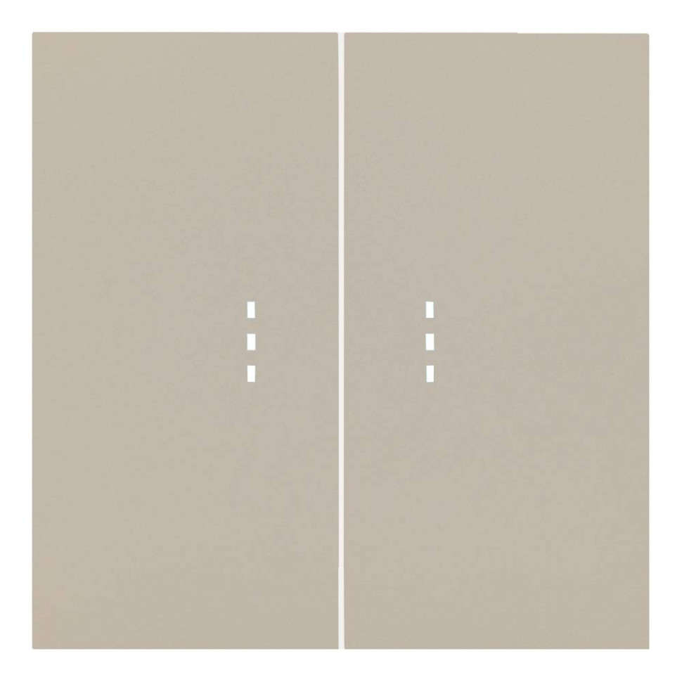 Лицевая панель выключателя 2 кл. с подсветкой, Латте, Rikett 35612 LT