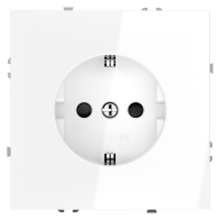 Розетка с З/К и шторками, Белый матовый, VOLTUM S70 VLS040202