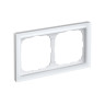 Рамка 2 местная, натуральное стекло, Белый матовый, ArtGallery SE GAL330102