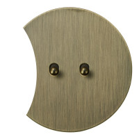 Выключатель тумблерный 2 кл. (внутренний монт.) капля дополнит., Бронза, Аrt Salvador EU030203A02