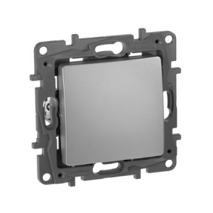 Выключатель 1 клав., алюминий, Etika Legrand 672401