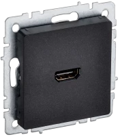 Розетка HDMI, Черный, Brite IEK BR-H10-K02