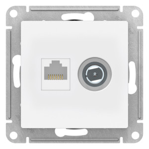 Розетка комп.+тв. RJ45+TV Cat. 5e, Лотос, AtlasDesign SE ATN001389