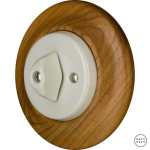 Выключатель поворотный 1 кл., вишня матовая, Katy Paty LIPAM1