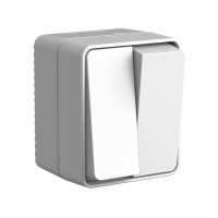 Выключатель 2 кл., влагозащищенный IP54, Серый, AtlasDesign Profi54 SE ATN543051