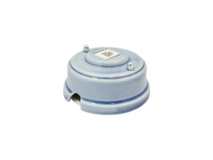 Розетка комп. RJ45 cat.6, керамика, Hебесно-голубой Celeste, серебристая фурнитура, Leanza РК6НС