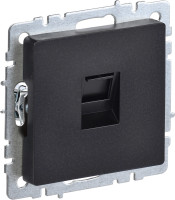 Розетка компьютерная RJ45 Cat. 6e, Черный, Brite IEK BR-K10-2-K02
