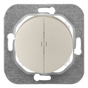 Выключатель кнопочный 2 кл. с подсветкой, Шампань, серия Прованс, Bylectrica С510-3308