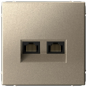 Розетка компьютерная 2-я RJ45 Cat. 5e, Шампань, ArtGallery SE GAL000588