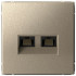 Розетка компьютерная 2-я RJ45 Cat. 5e, Шампань, ArtGallery SE GAL000588