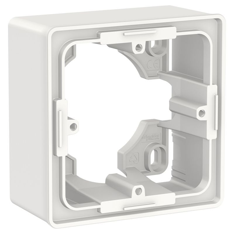 Коробка накладного монтажа 1 местная, Белый, Unica New Schneider NU800218
