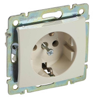 Розетка с З/К, слоновая кость, Valena Classic Legrand 774384