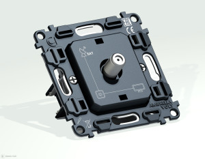 Механизм розетки телевизионной TV SAT, Quant Ambrella Volt VM215