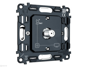 Механизм розетки телевизионной TV SAT, Quant Ambrella Volt VM215
