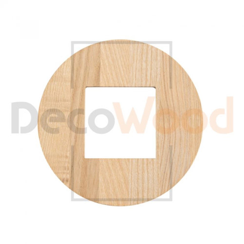 Рамка 1 местная деревянная под электрику ABB Zenit, Ясень без тонировки, DecoWood РЗМ*1-Я