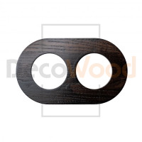 Рамка 2 местная деревянная под электрику ONEKEY, Bенге, DecoWood ROC*2-W